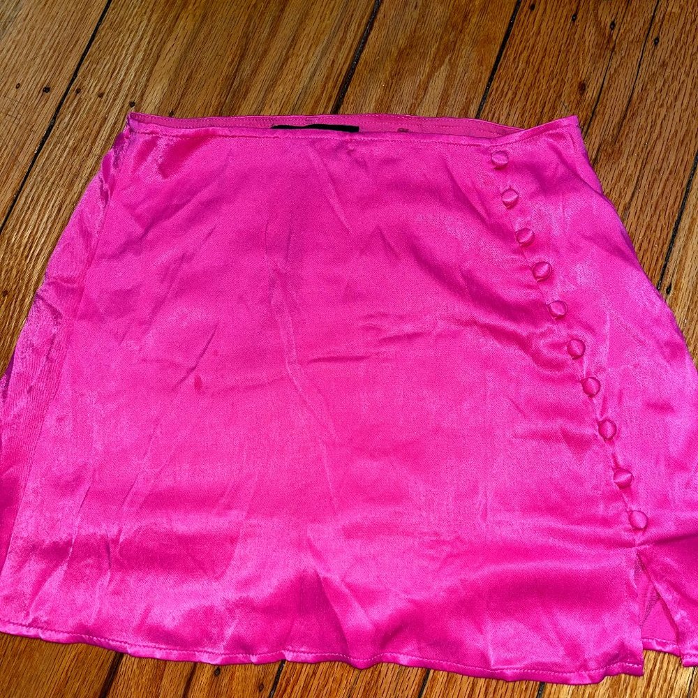Pink mini skirt size XS Zara